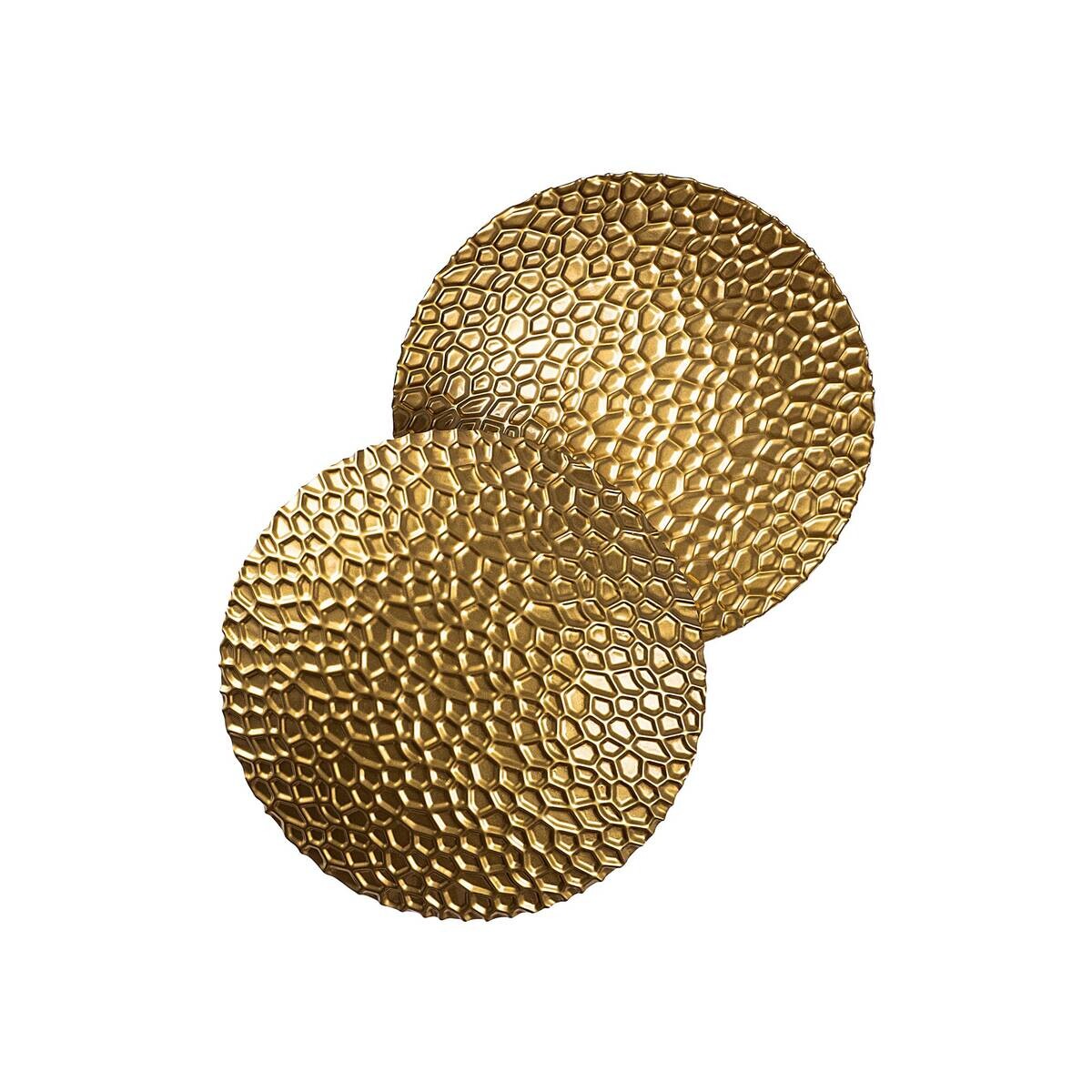 Opviq LED-Wandleuchte gold Metall B/H/T: ca. 21x21x15 cm
