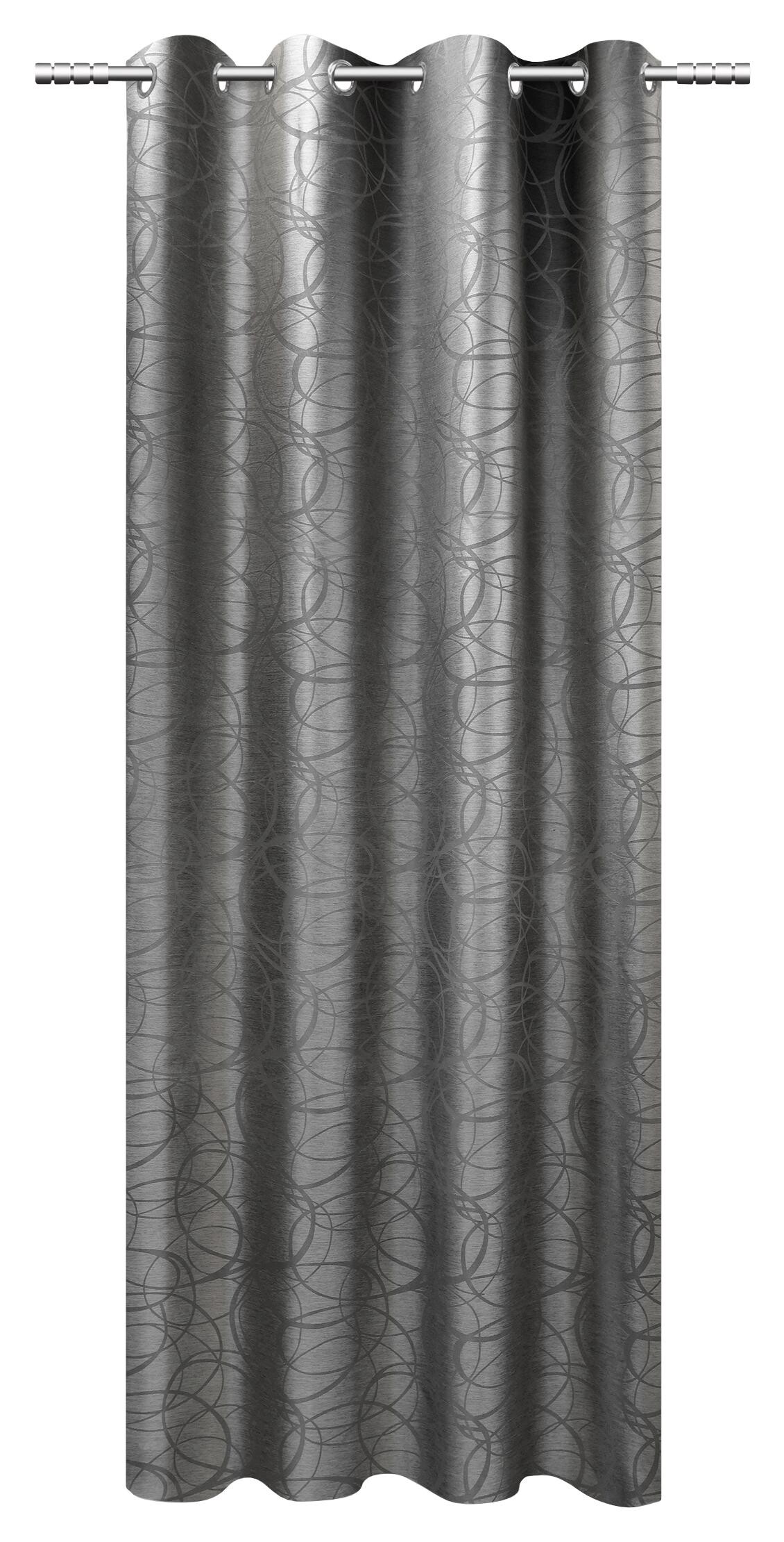POCOline Ösenvorhang Eaton silber B/L: ca. 140x245 cm