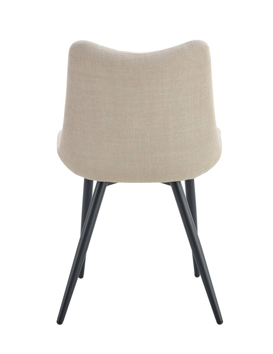 Stuhl LOTTA, 2er Set creme Webstoff B/H/T: ca. 53x86x59 cm