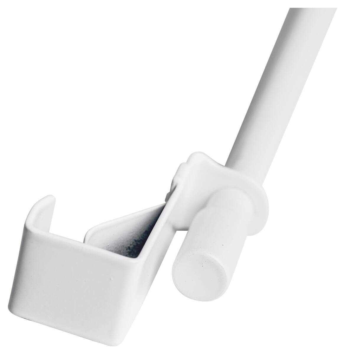ondeco Vitragenstange clip weiß Metall ausziehbar von ca. 75 bis 125 cm 1 Läufe