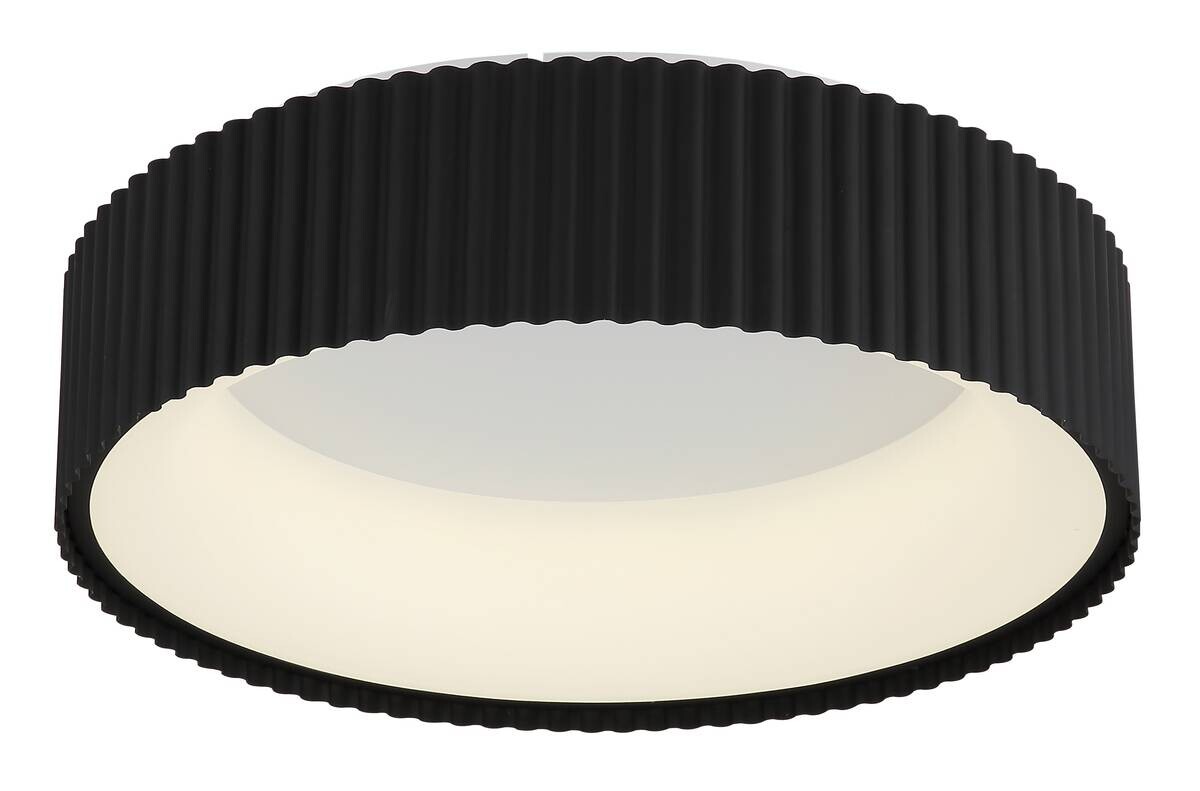 GLOBO LED-Deckenleuchte mattschwarz Opal weiß Acryl Metall H/D: ca. 13x46 cm 1 Brennstellen