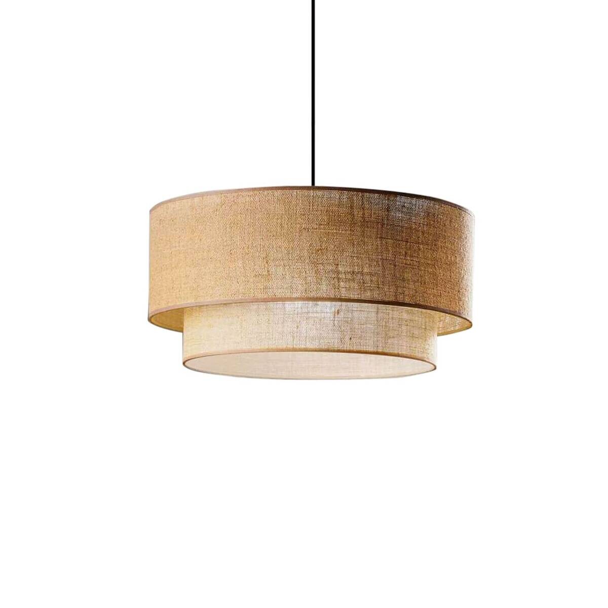 Opviq Pendelleuchte beige PVC Metall B/H/T/L/D: ca. 30x80x30x30x30 cm E27 1 Brennstellen