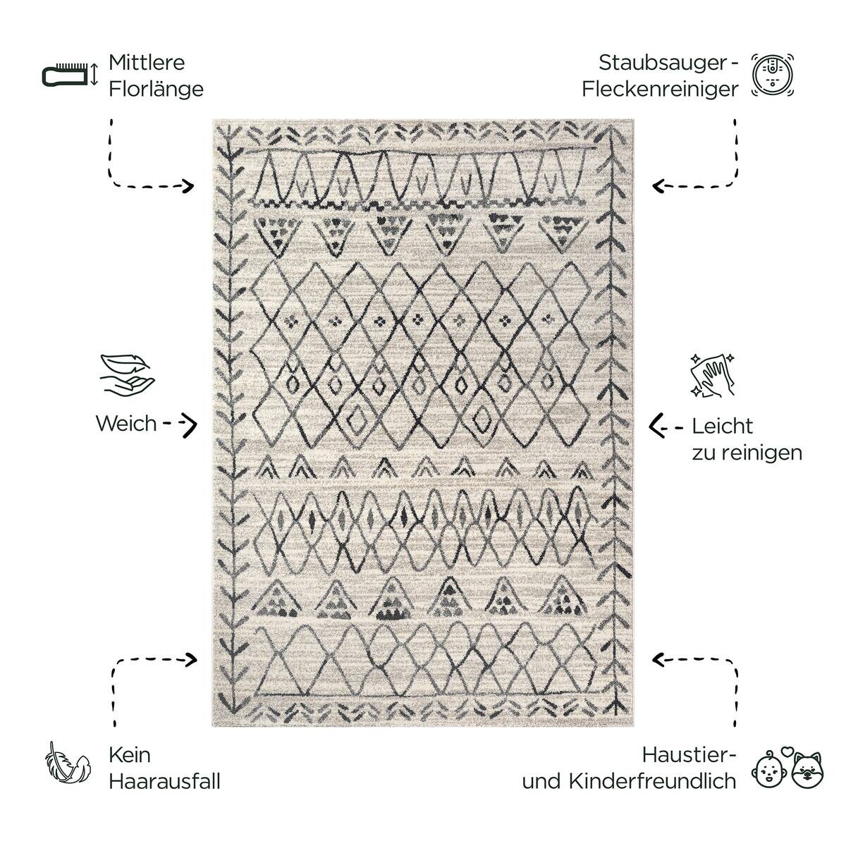 Sanat Teppich creme B/L: ca. 170x120 cm