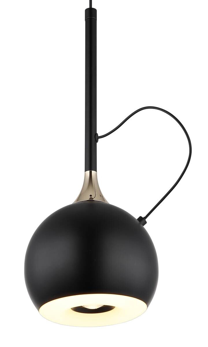 GLOBO Pendelleuchte mattschwarz gold Metall H/D: ca. 150x12 cm 1 Brennstellen