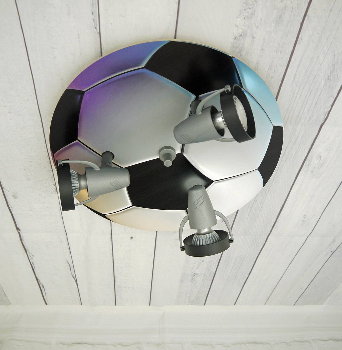 Niermann Fußball-Strahler Fußball 604 schwarz weiß D: ca. 35 cm GU10 3 Brennstellen