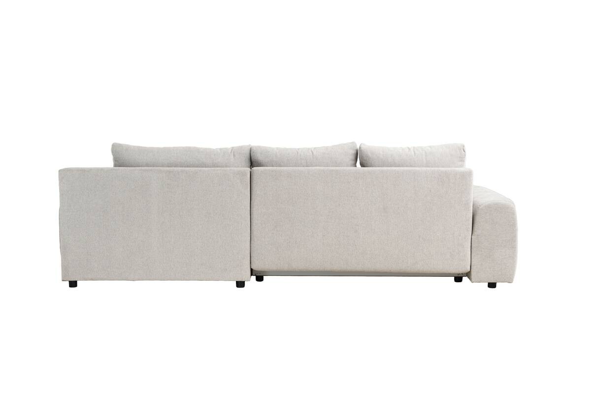 Ecksofa mit Bettfunktion und Bettkasten Lorenz taupe Microfaser B/H/T: ca. 284x74x180 cm