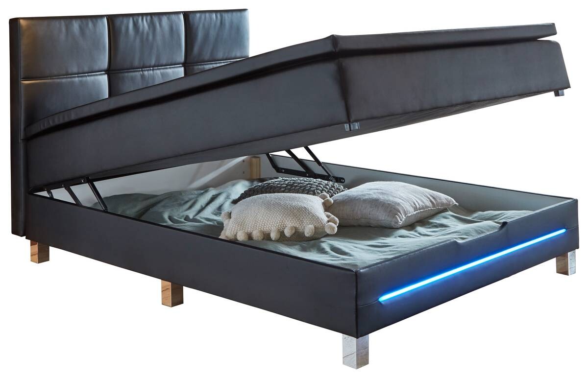 Boxbett Catania schwarz Liegefläche B/L: ca. 140x200 cm