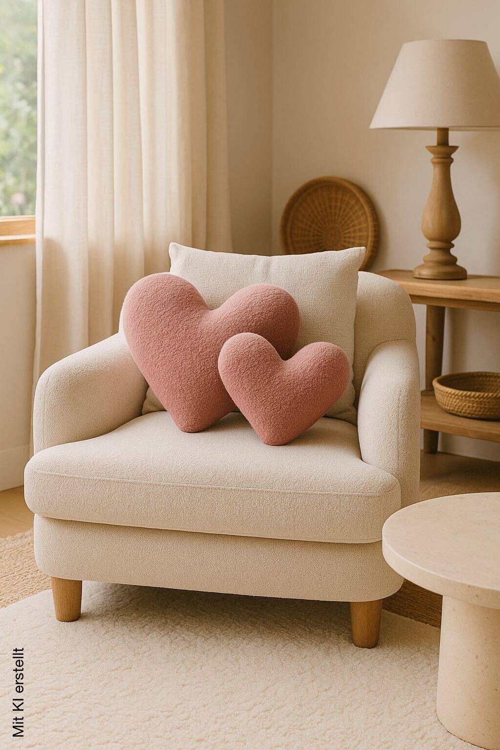 Dekokissen rosa Polyester B/L/S: ca. 38x33x9 cm