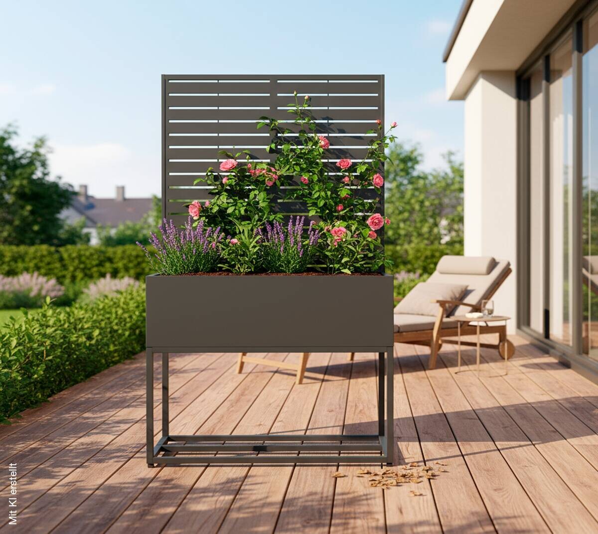 Westmann Pflanzkasten Dekora anthrazit Stahl B/H/L: ca. 90x170x40 cm