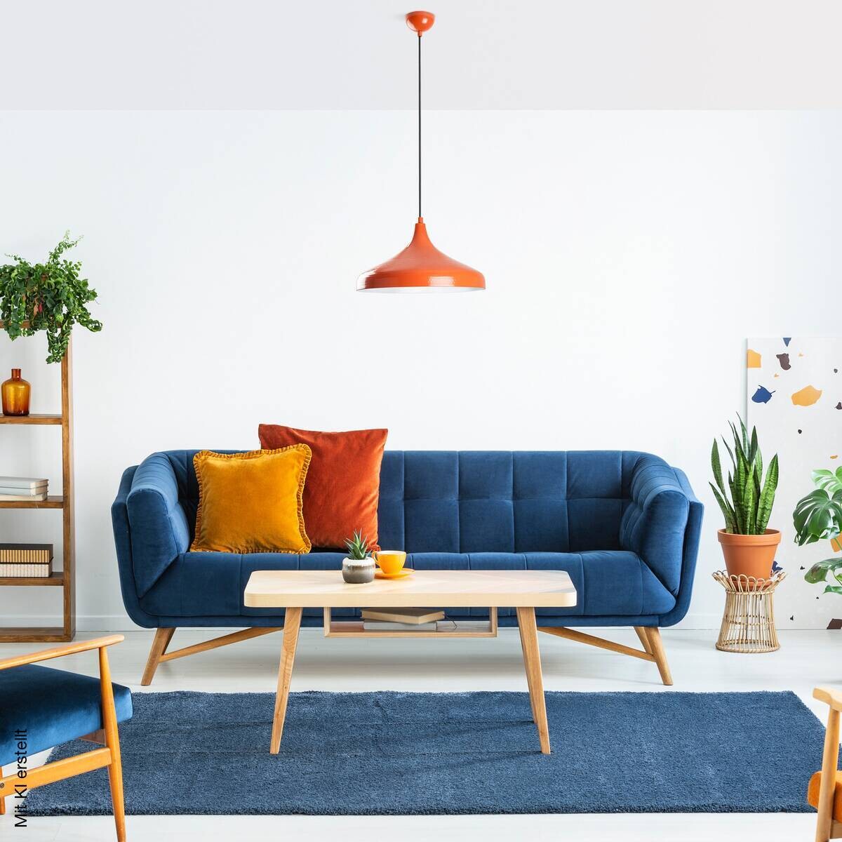 Opviq Pendelleuchte orange B/H/T: ca. 36x118x36 cm E27 1 Brennstellen