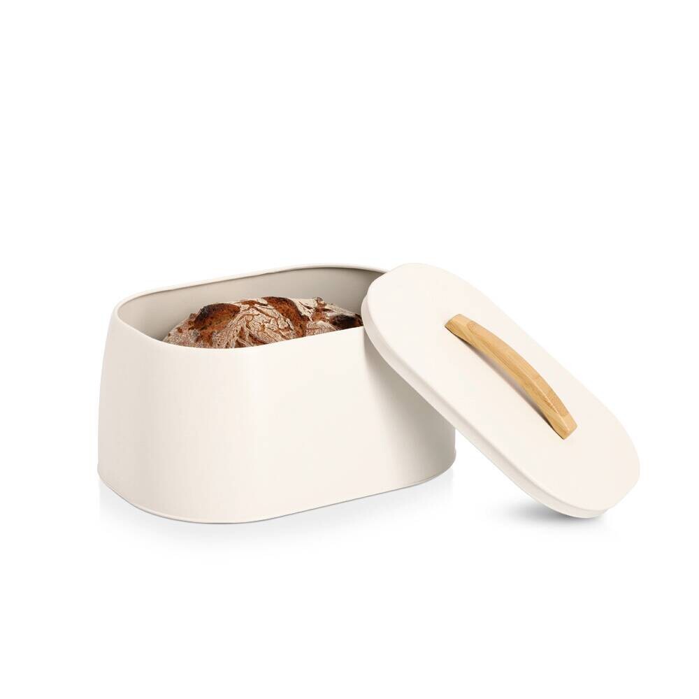 Zeller Brotkasten creme Metall B/H/L: ca. 23,5x18,3x33,5 cm