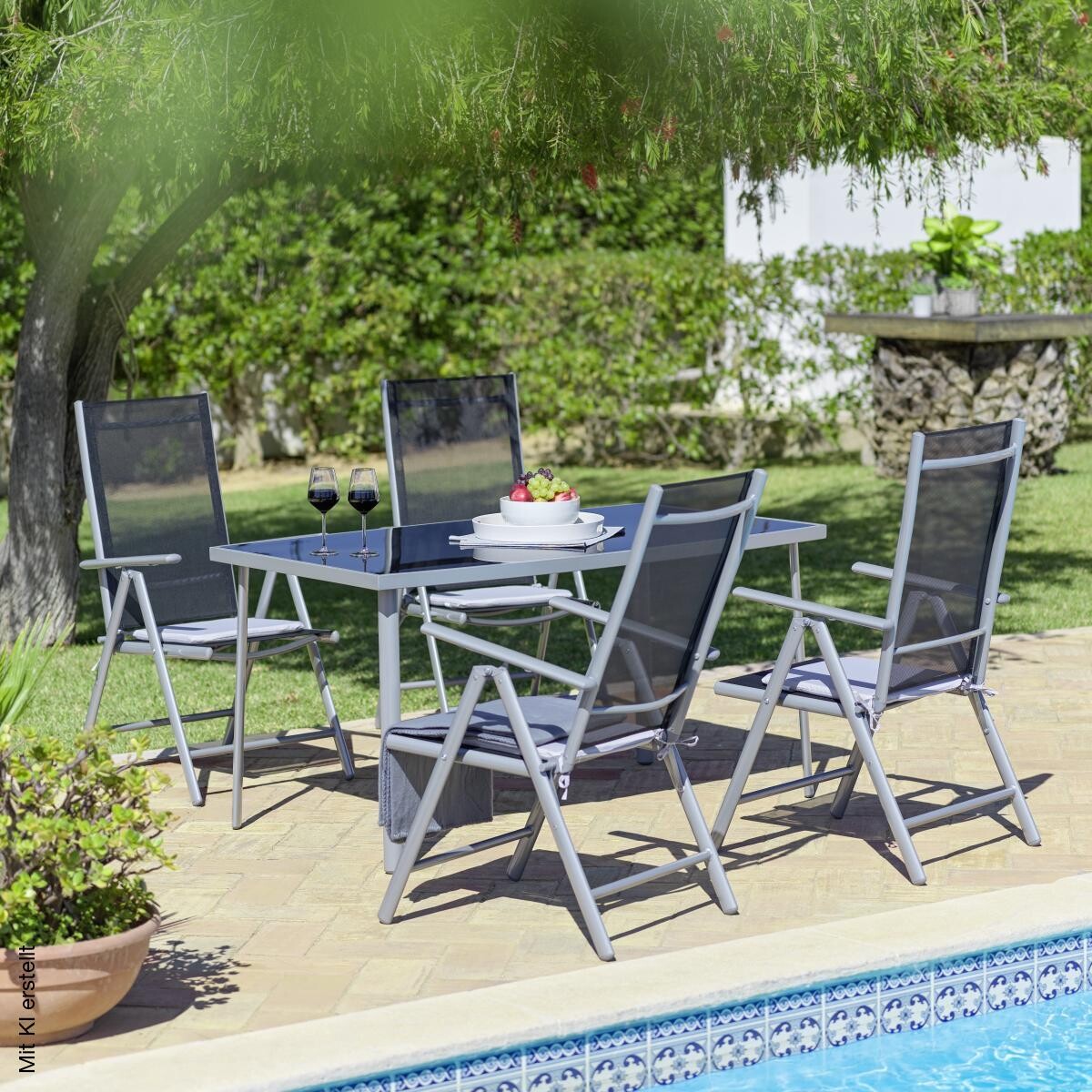 POCOline Patioset grau Alu