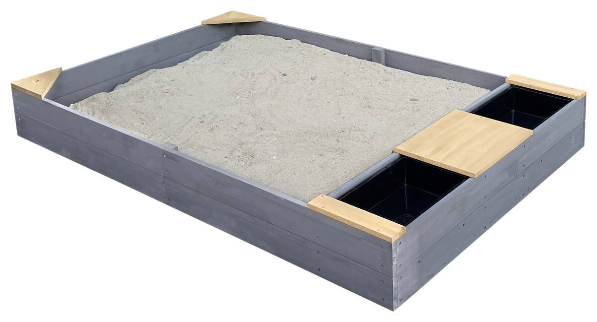 AXI Sandkasten Kelly grau B/H/T: ca. 115x21,8x180 cm