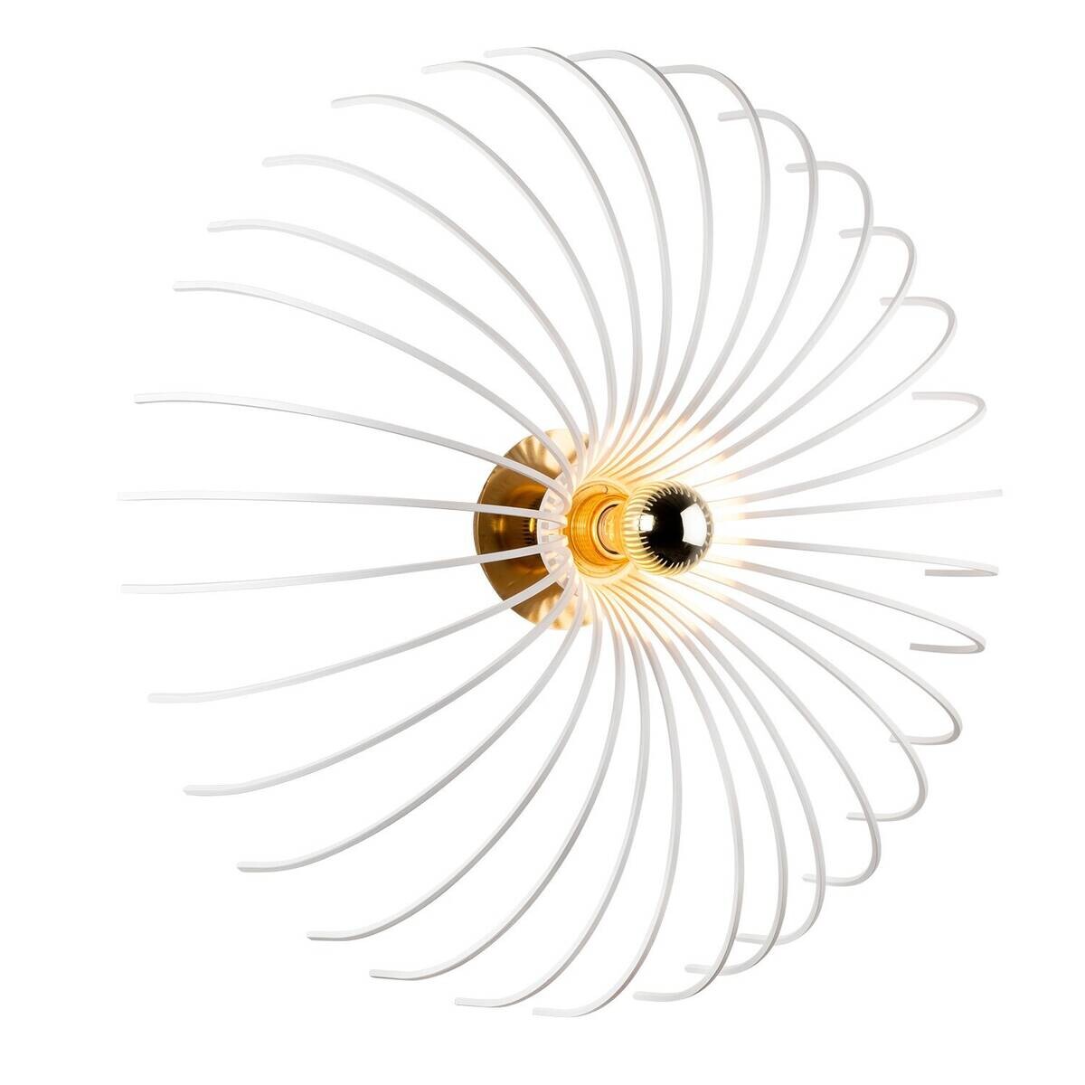 Opviq Wandleuchte weiß Metall B/H/L: ca. 16x56x16 cm E27 1 Brennstellen