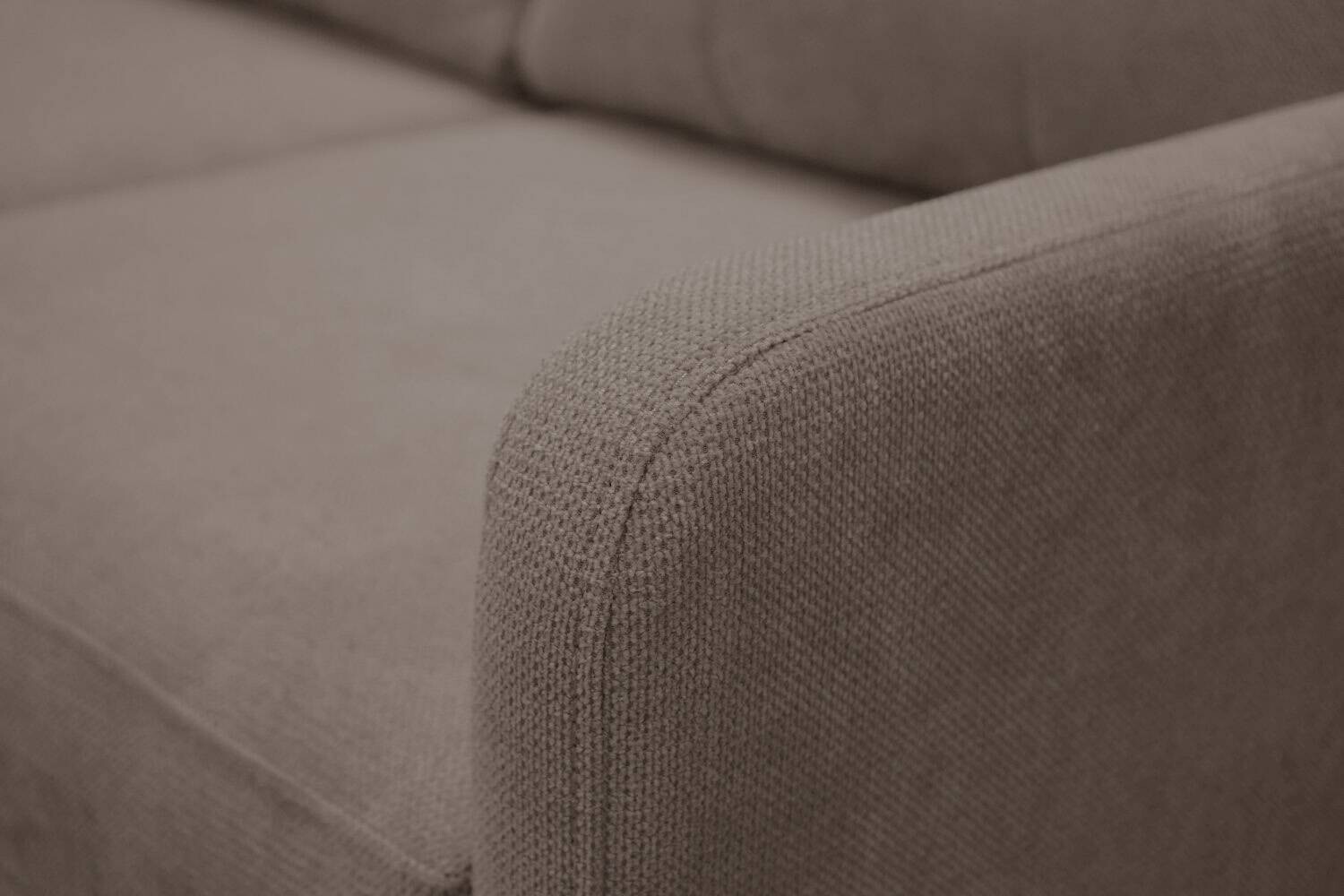 Ecksofa mit Bettfunktion und Bettkasten taupe Webstoff B/H/T: ca. 217x93x159 cm