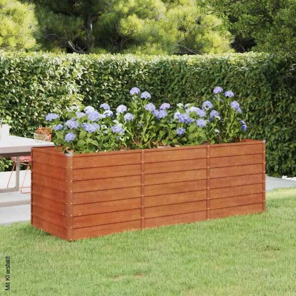 Hochbeet braun Stahl B/H/L: ca. 80x77x240 cm