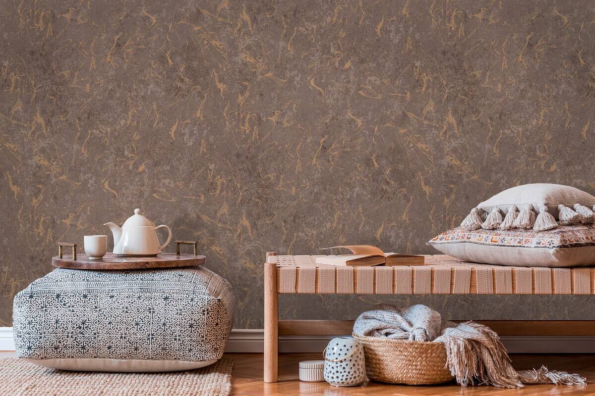 UGEPA Papiertapete braun B/L: ca. 53x1005 cm