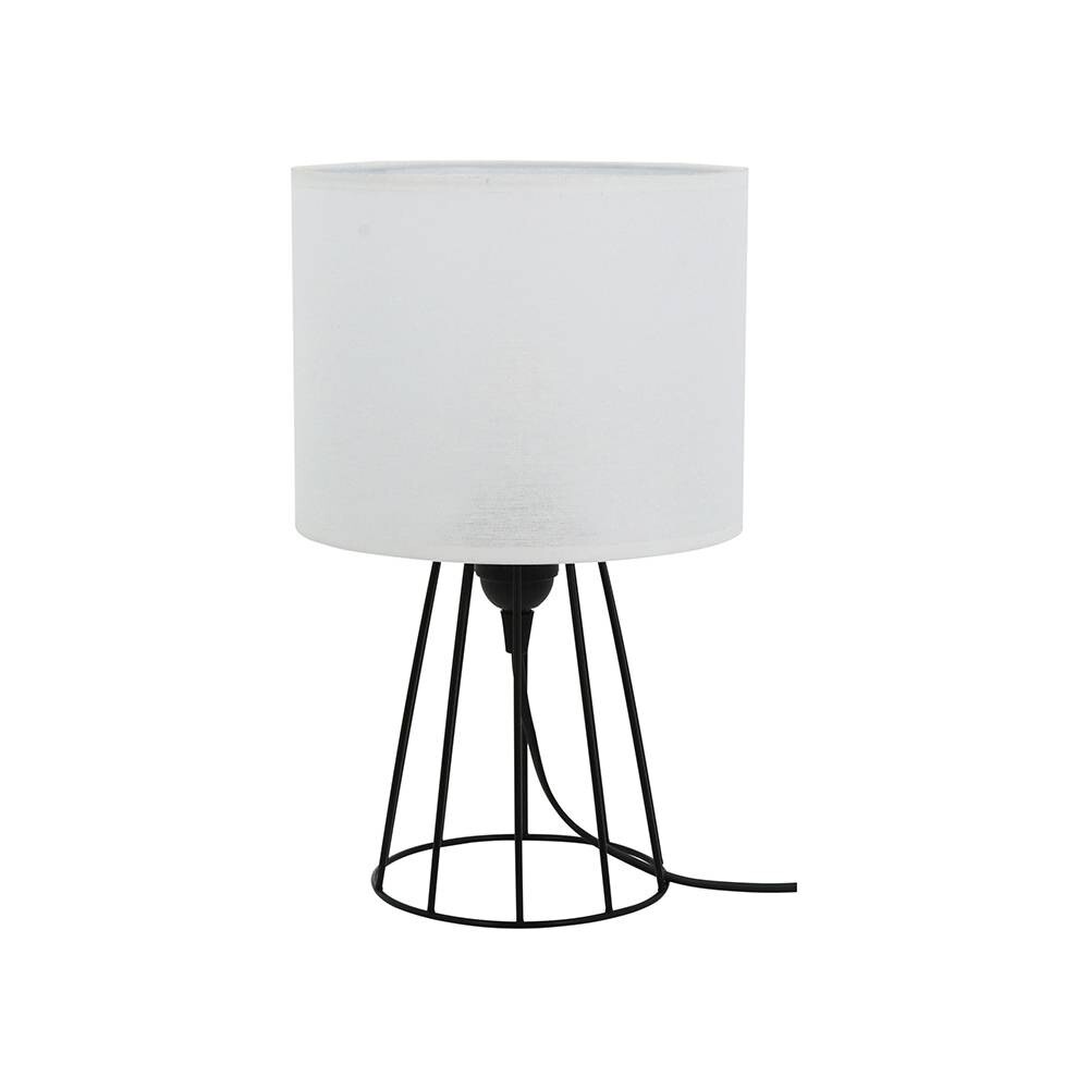 SPOT Light Tischleuchte Lucie weiß schwarz Textil Metall H/D: ca. 32x20 cm E27 1 Brennstellen