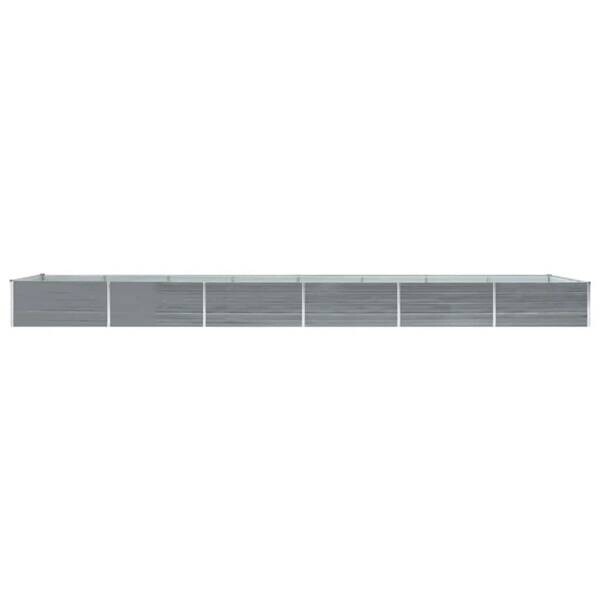Garten-Hochbeet grau Stahl B/H/L: ca. 80x45x600 cm