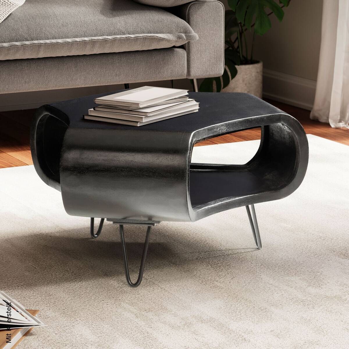Couchtisch schwarz B/H/T: ca. 60x35x60 cm