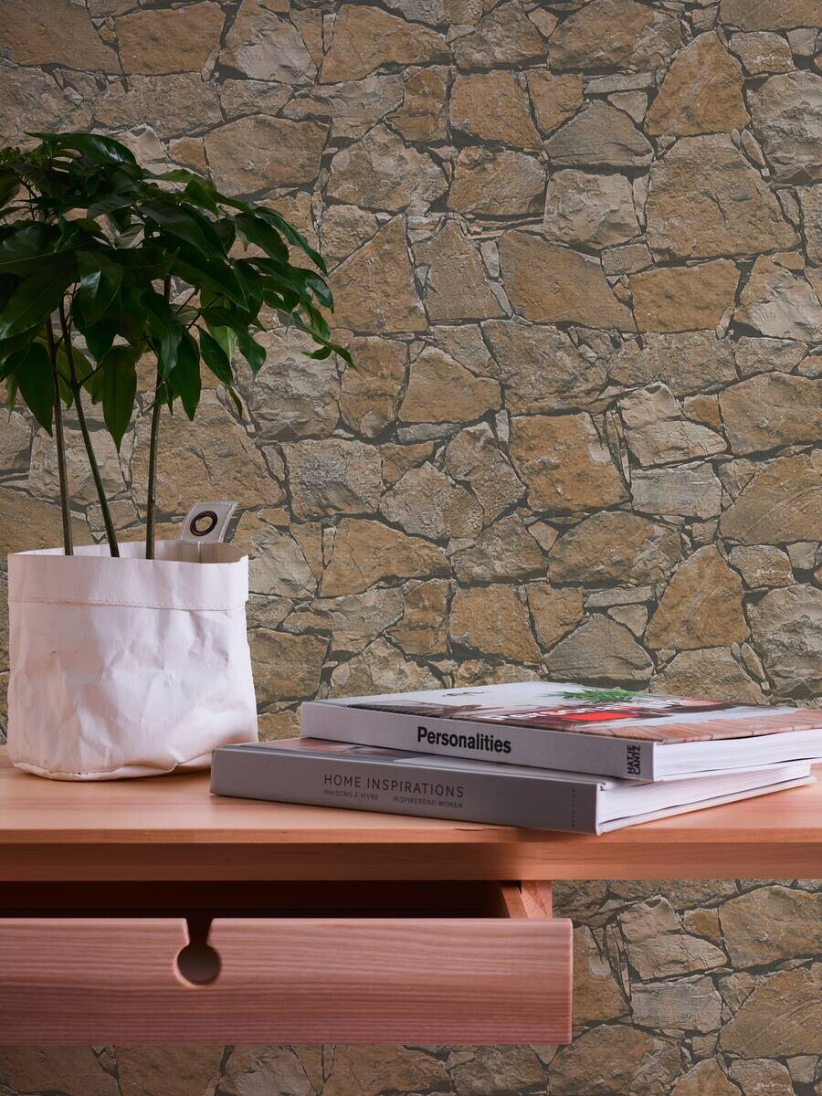 A.S.Creation Vliestapete braun grau beige B/H/D: ca. 53x1005x9,8 cm