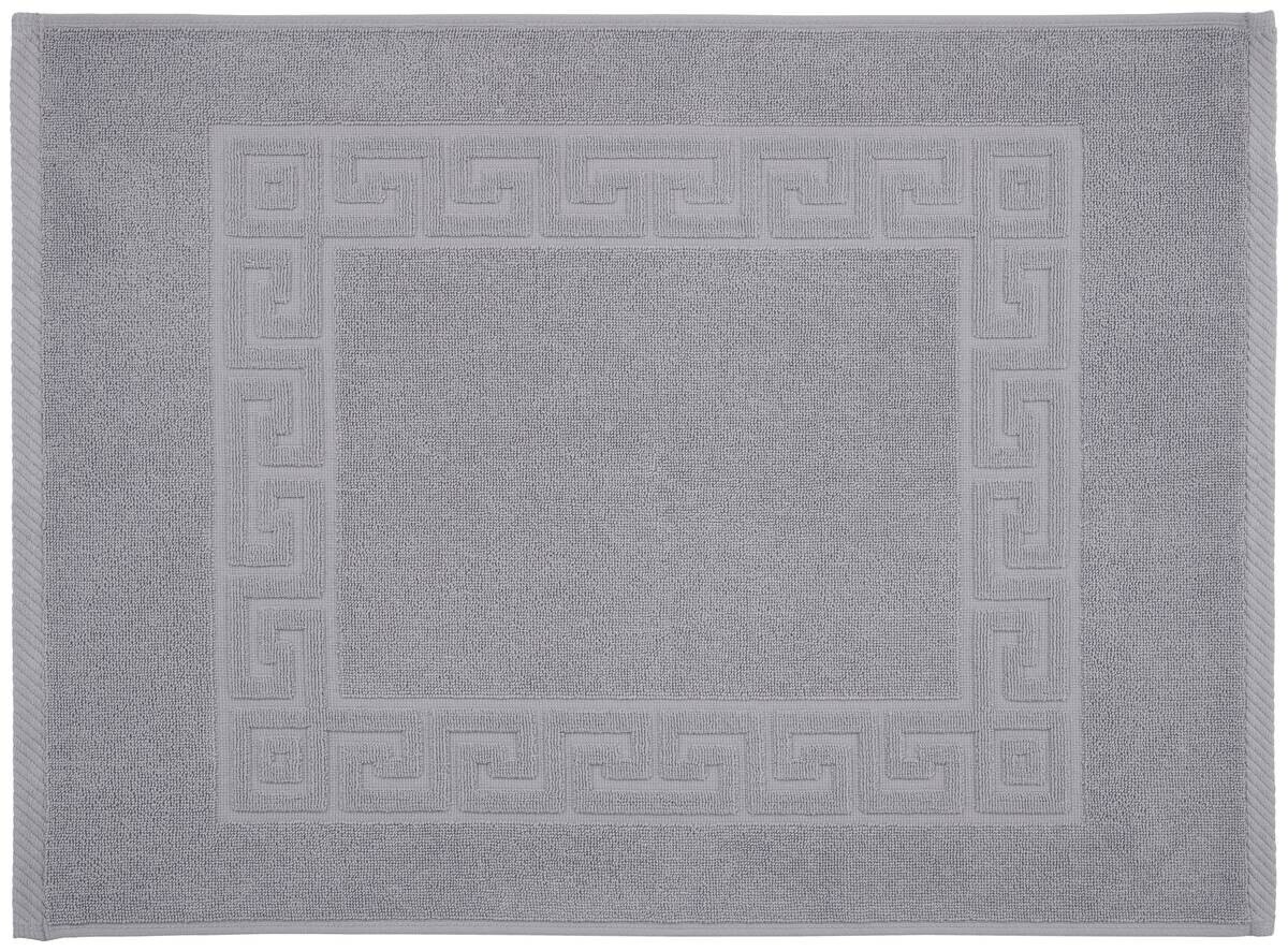POCOline Duschvorleger Mäander silber 100% Baumwolle B/L: ca. 50x70 cm