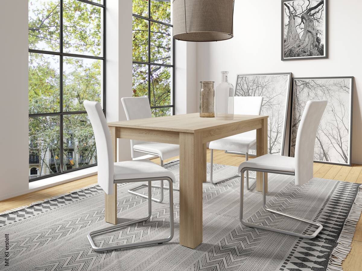 Tisch NEPAL Eiche Nachbildung B/H/T: ca. 140x75x80 cm