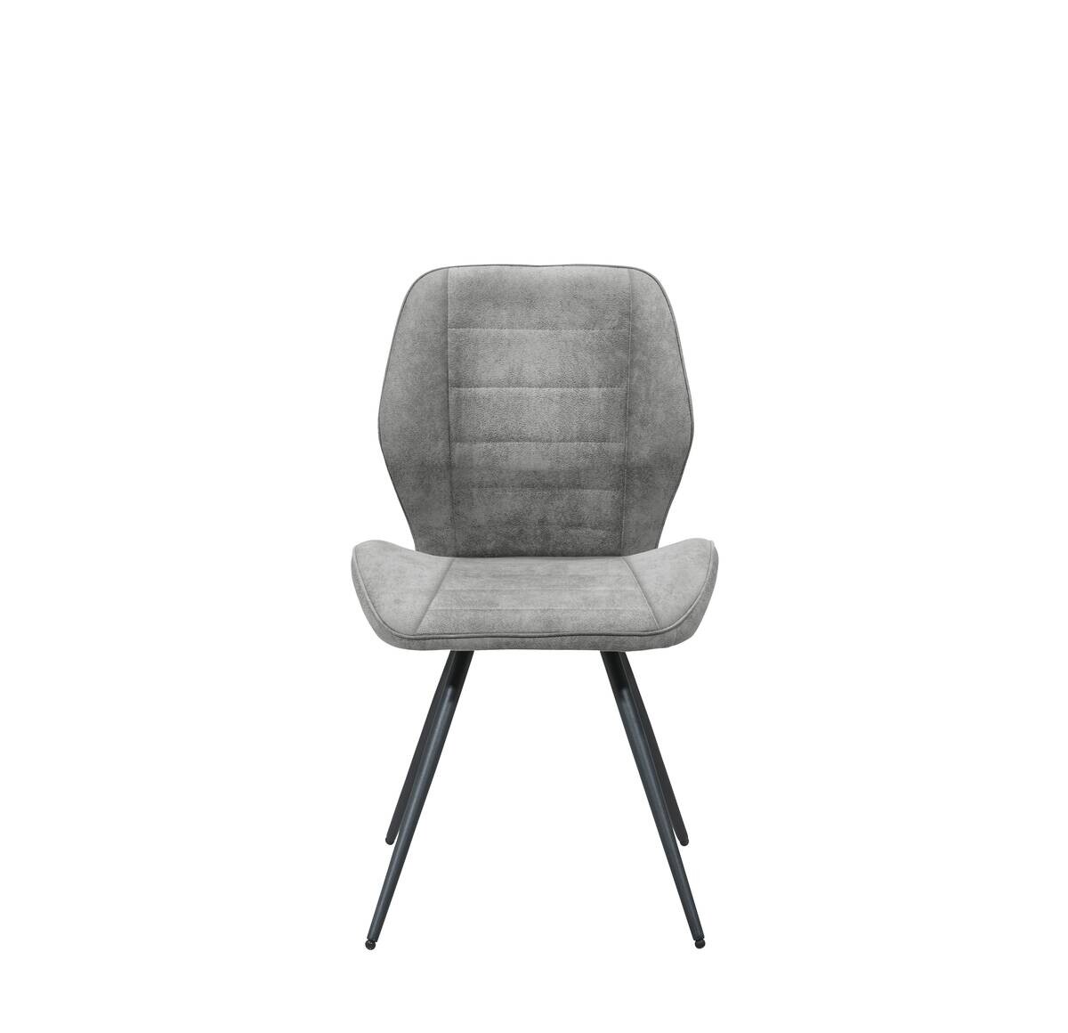 Stuhl New York hellgrau Microfaser B/H/T: ca. 51x87x55 cm