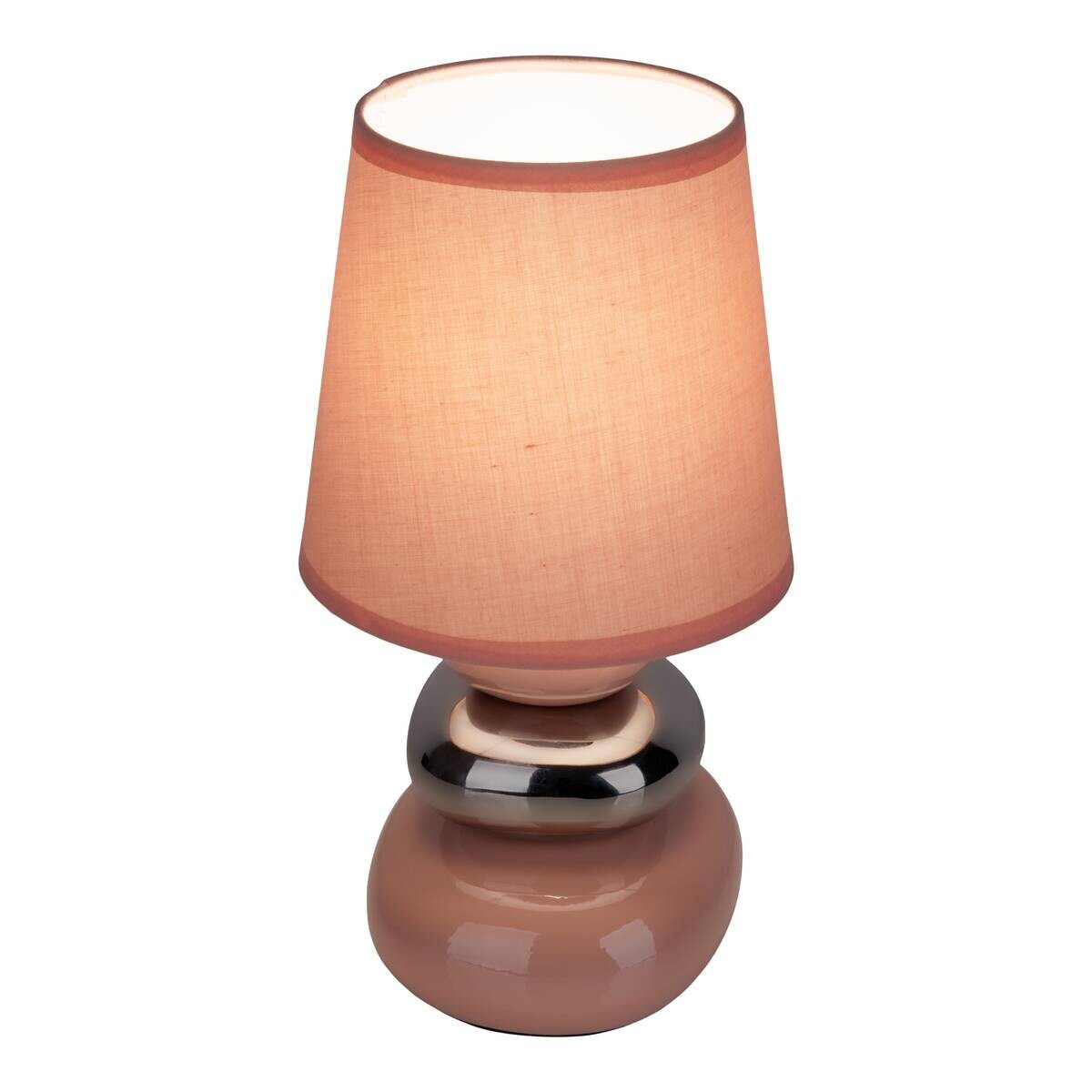 Näve Leuchten Tischleuchte 3045332 lachs rosé Keramik B/H/T: ca. 16x31x16 cm E14 1 Brennstellen