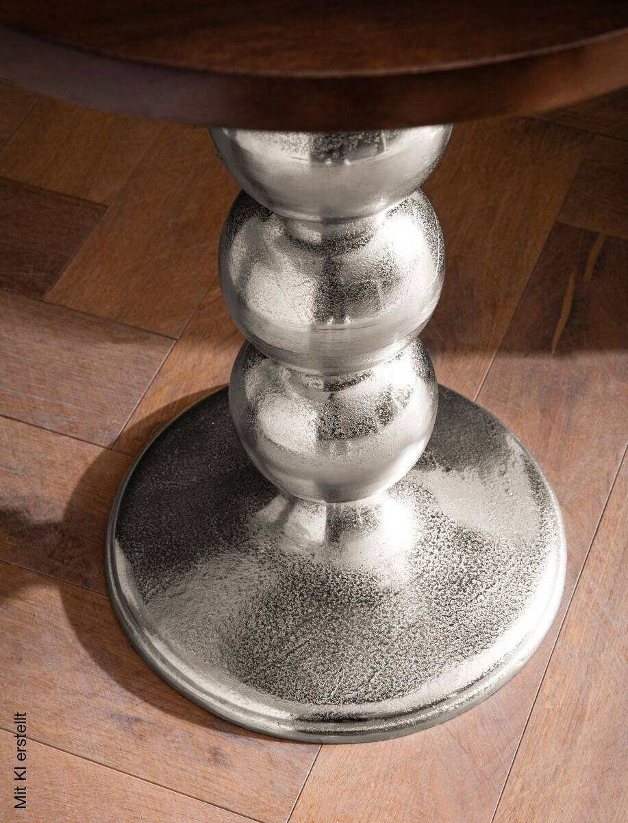 Beistelltisch silber Metall Mango B/H/T: ca. 50x62x50 cm