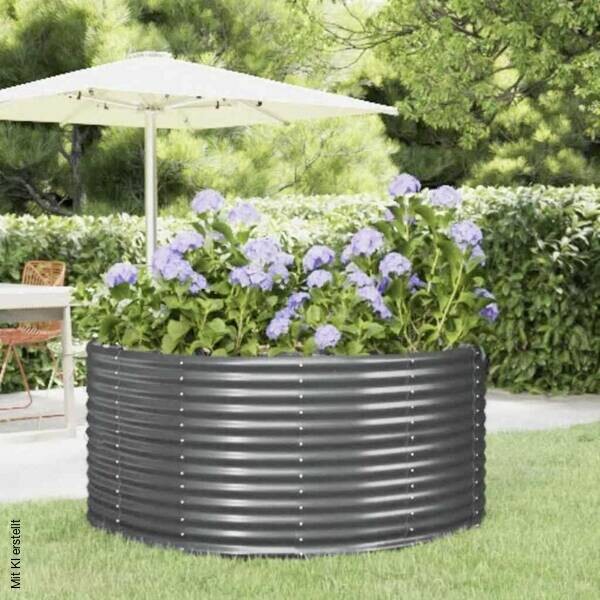 Hochbeet anthrazit Stahl B/H/L: ca. 140x68x140 cm