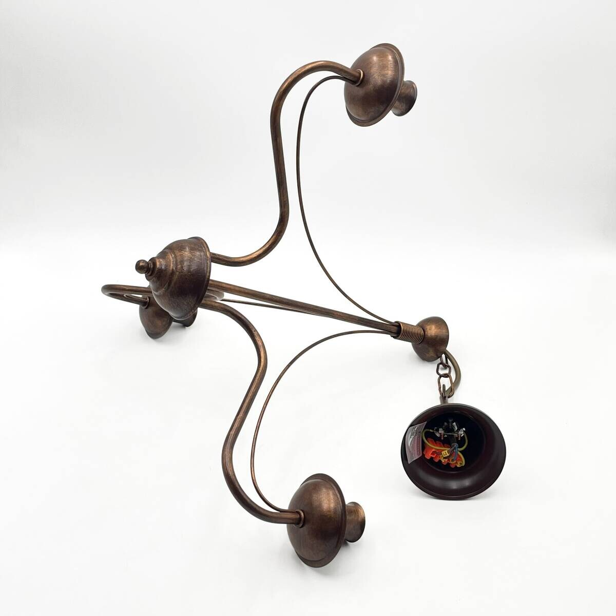 Lamkur Pendelleuchte braun Stahl B/H/L: ca. 53x71x53 cm E14 3 Brennstellen