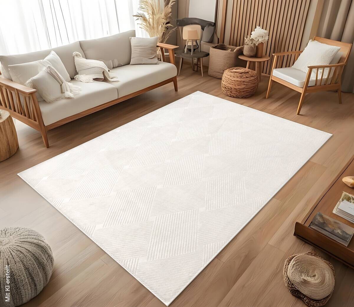 Fellimitat Monaco beige B/L: ca. 120x160 cm