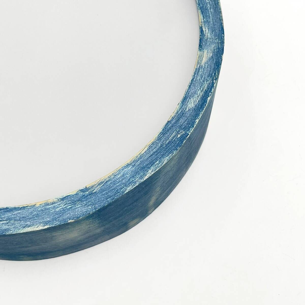 Lamkur Deckenleuchte hellbraun blau Glas Holz B/H/L: ca. 28x28x10 cm 1 Brennstellen