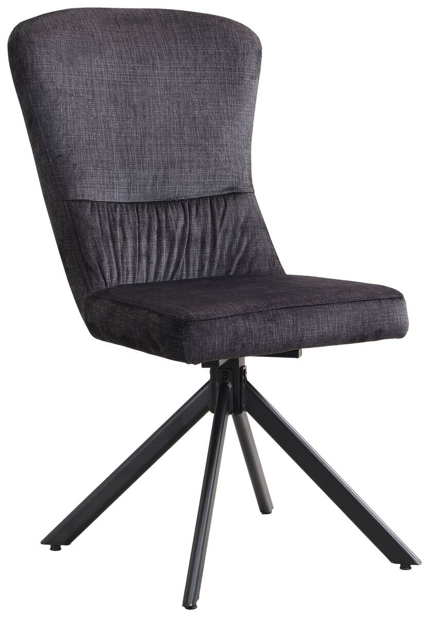 Drehstuhl Kate anthrazit Samt B/H/T: ca. 51x97x67 cm