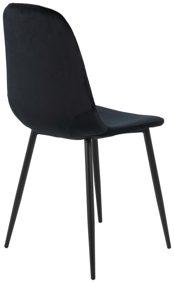 Stuhl Mira 2er Set schwarz Samtoptik B/H/T: ca. 44x89x53,5 cm