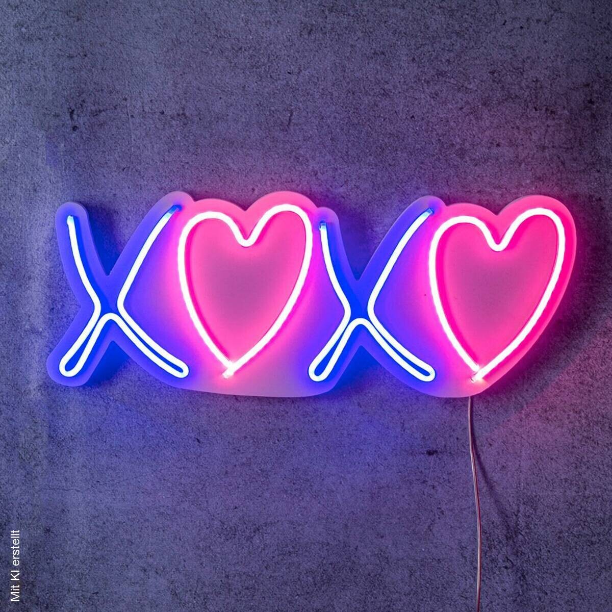 Opviq LED-Wandleuchte rosa blau PVC B/H/T/L: ca. 46x18x2x46 cm