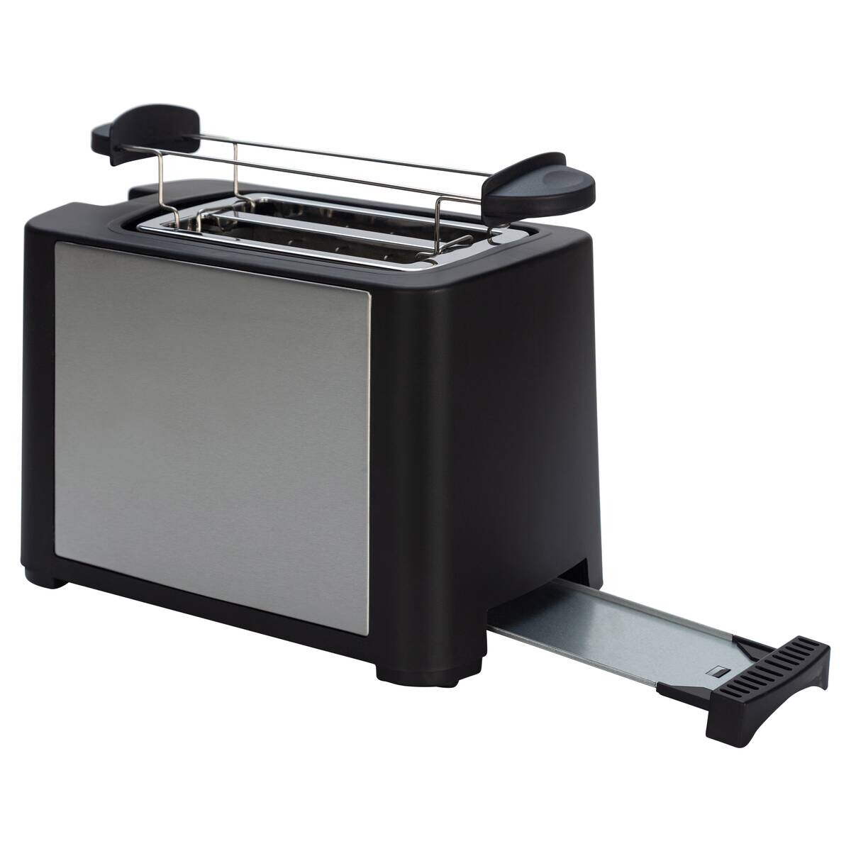POCOline Toaster TXT-037 silber schwarz Metall Kunststoff B/H/T: ca. 13x17x25 cm