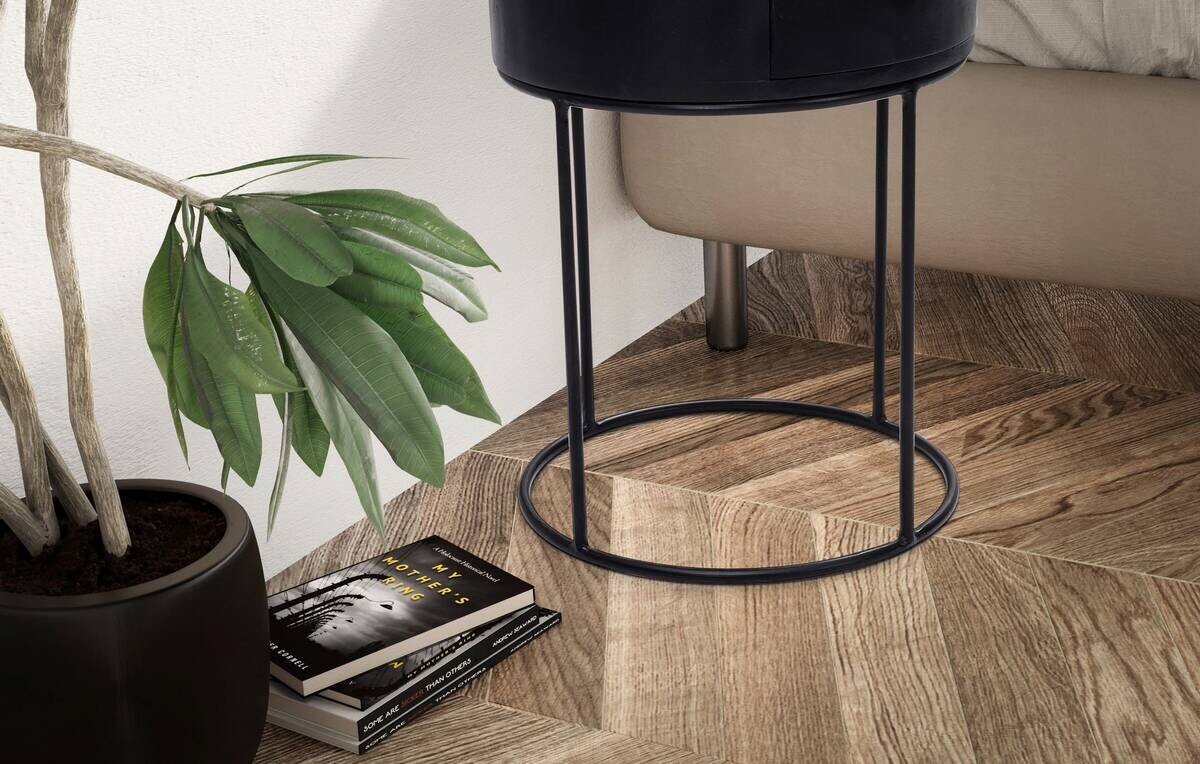 Nachtkonsole schwarz B/H/T: ca. 40x60x40 cm