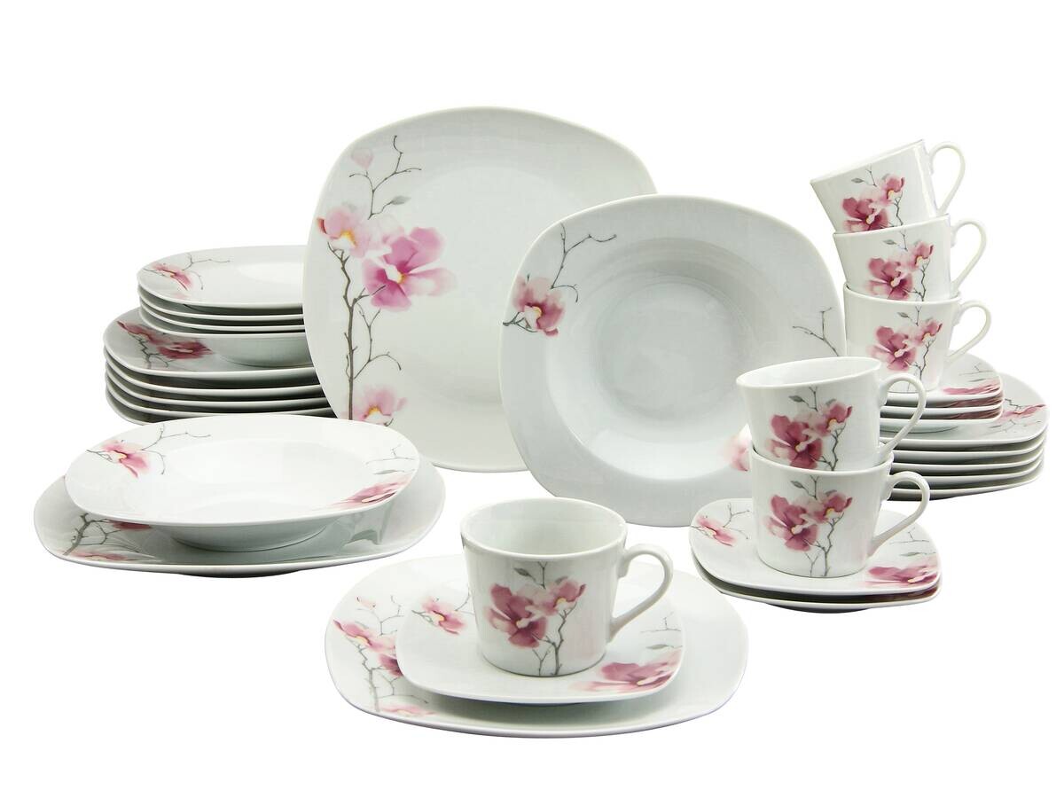 CreaTable Kombiservice Amelie multicolor Porzellan 30 tlg.