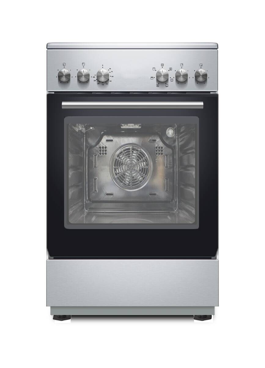 POCOline Standherd 50cm mit Glaskeramikkochfeld EH-50KPD56 Edelstahl B/H/T: ca. 50x86x60 cm