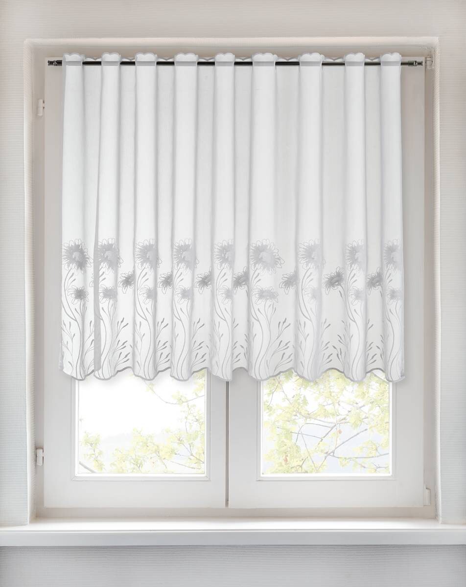 POCOline Scheibengardine Kristin weiß B/L: ca. 110x140 cm