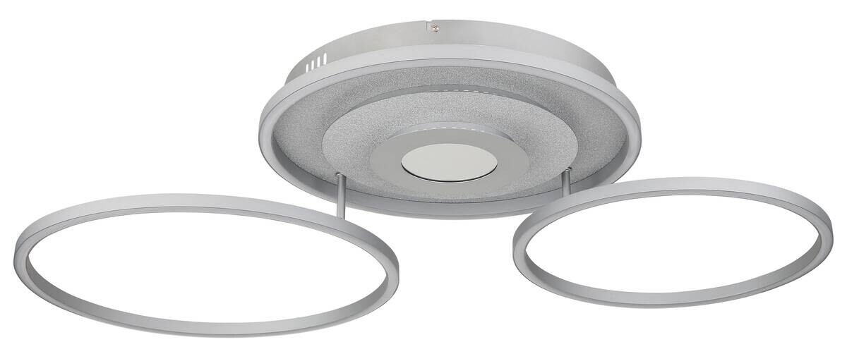 GLOBO LED-Deckenleuchte silber Aluminium Metall B/H/L: ca. 57x11,5x99,2 cm 1 Brennstellen