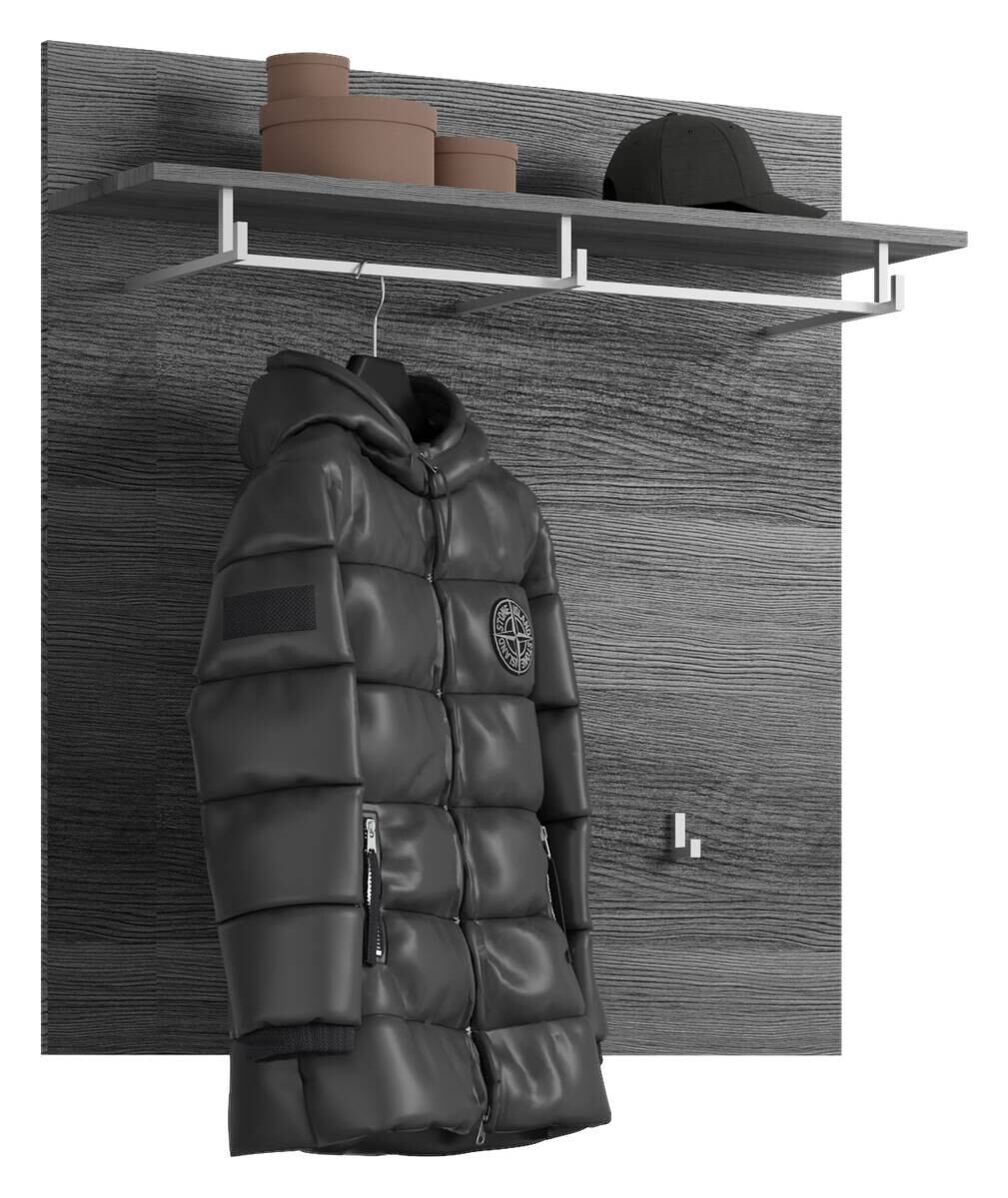 Garderobenpaneel SCOUT Rauchsilber Nachbildung B/H/T: ca. 90x98x27 cm