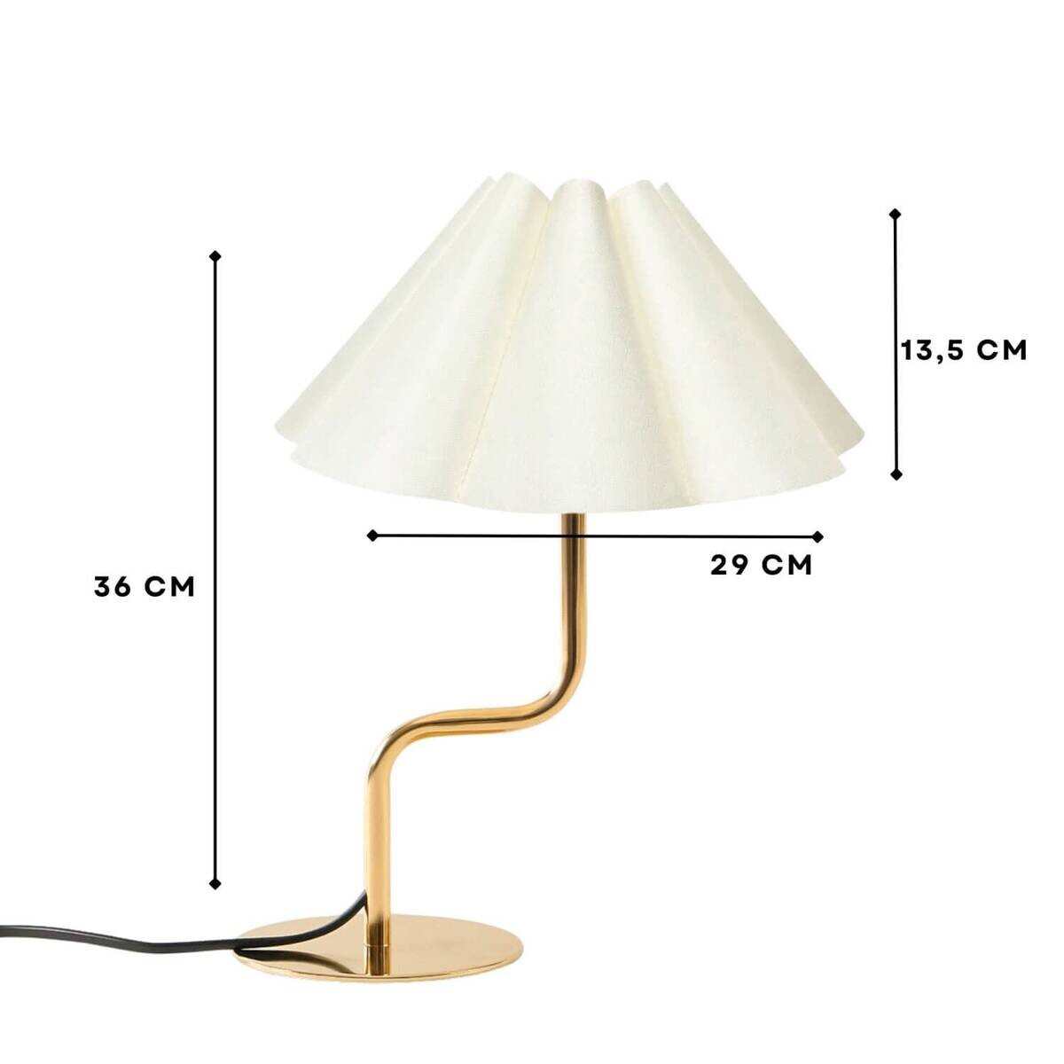 Tischleuchte ecru PVC Metall B/H/L/D: ca. 29x36x29x29 cm E27 1 Brennstellen