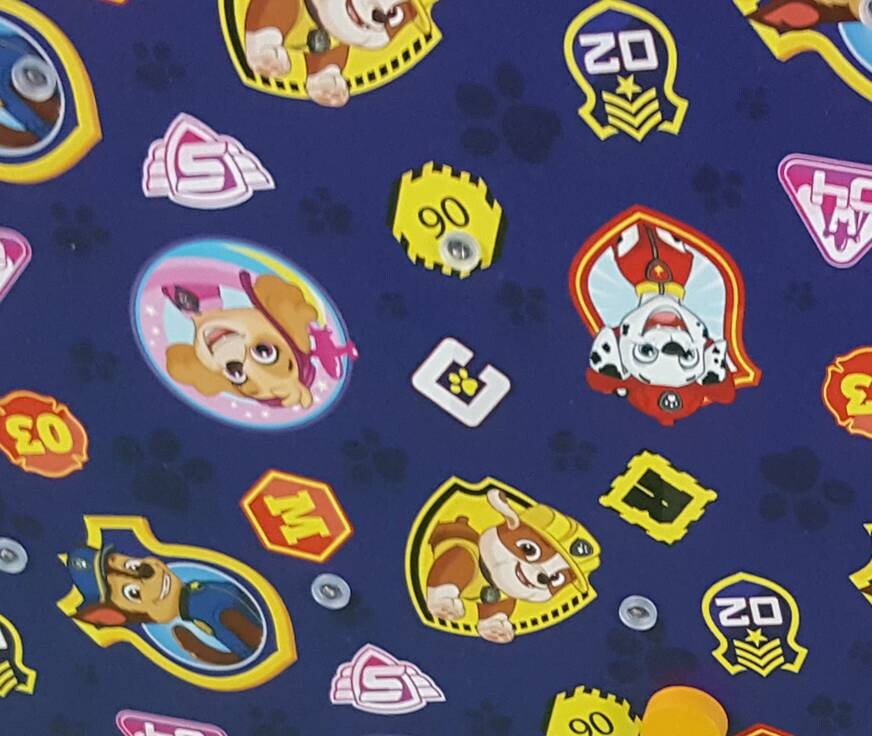 Niermann Deckenleuchte Paw Patrol bunt blau MDF Kunststoff B/H/T: ca. 53x7x71 cm E14 5 Brennstellen