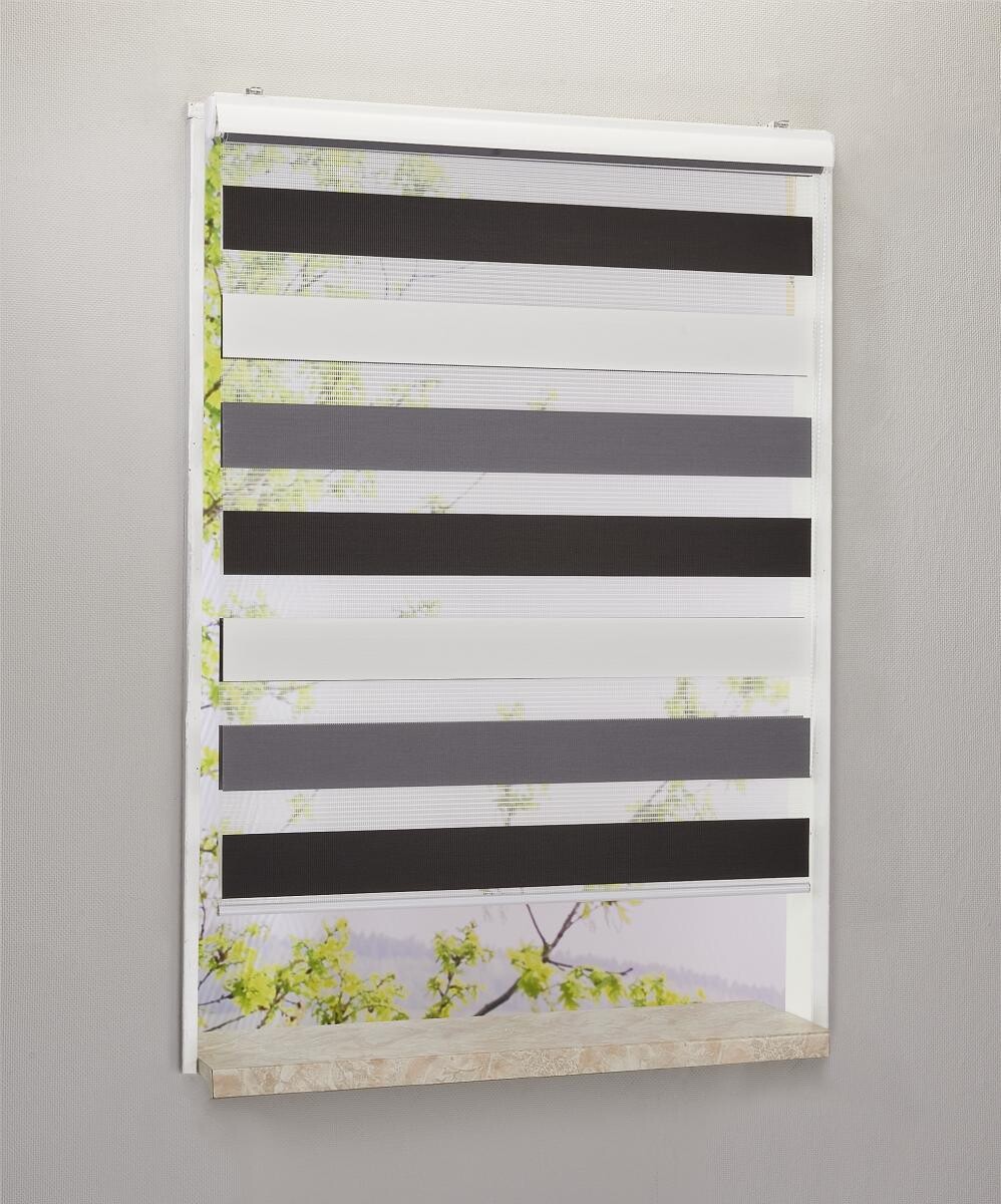 Boviva Doppelrollo mit Blende weiß B/L: ca. 80x160 cm