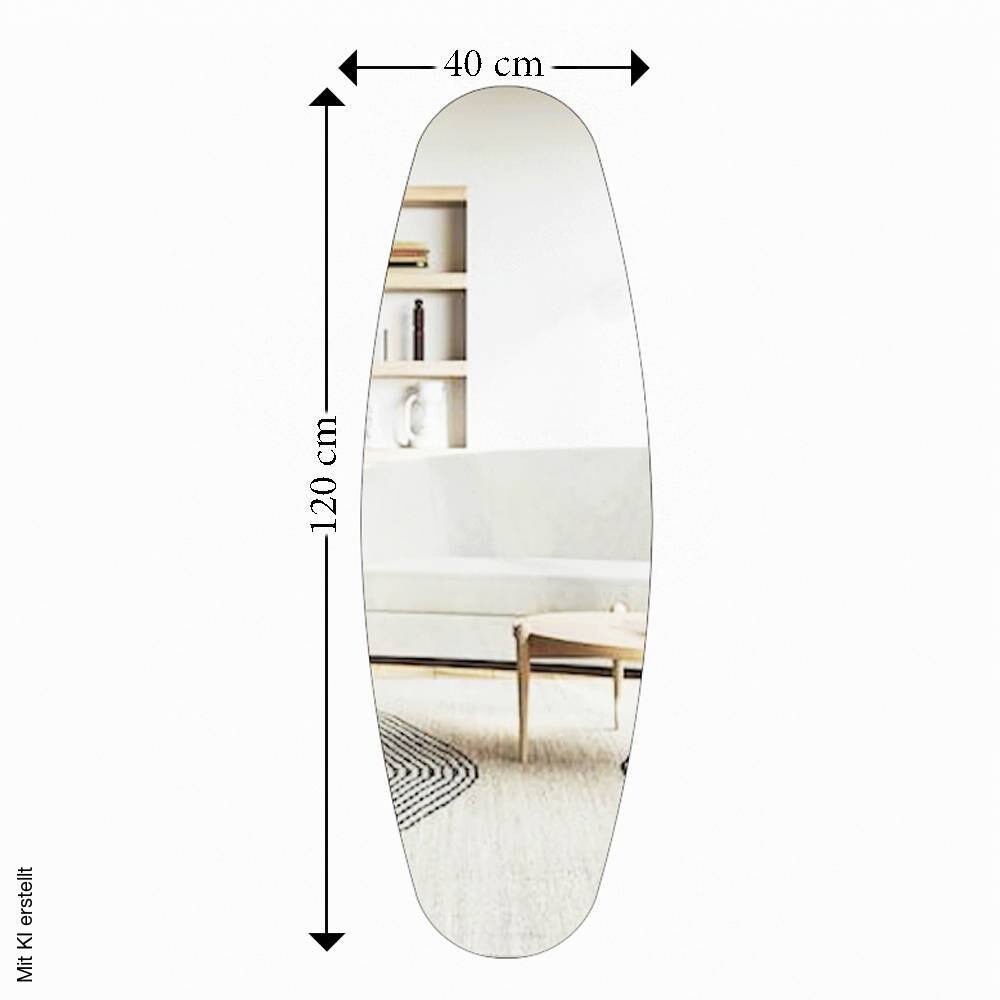 moebel17 Wandspiegel Venti silber Optik Glas B/H/T: ca. 40x120x2,2 cm