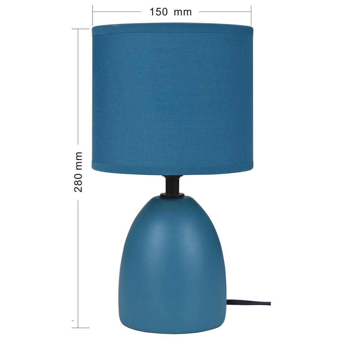 POCOline Tischleuchte Kushi blau Keramik B/H/L: ca. 15x27x15 cm E14 1 Brennstellen