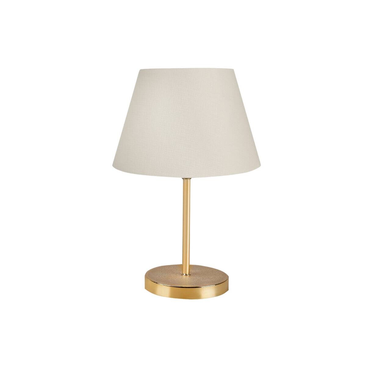 Opviq Tischleuchte creme Metall PVC B/H/L: ca. 22x37x22 cm E27 1 Brennstellen